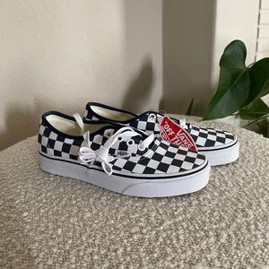 Vans Authentic Checkerboard Skate - Navy / Wh